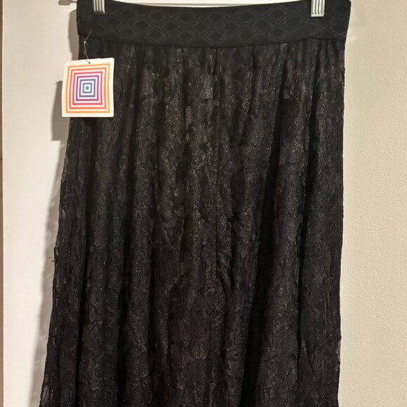 LulaRoe Black Lace Lucy skirt Size: Medium - Picture 2 of 11